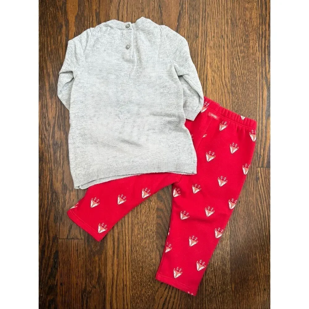 GAP BabyGap Infant 3-6 Months Little Foxes Sweater and Bottoms Bundle